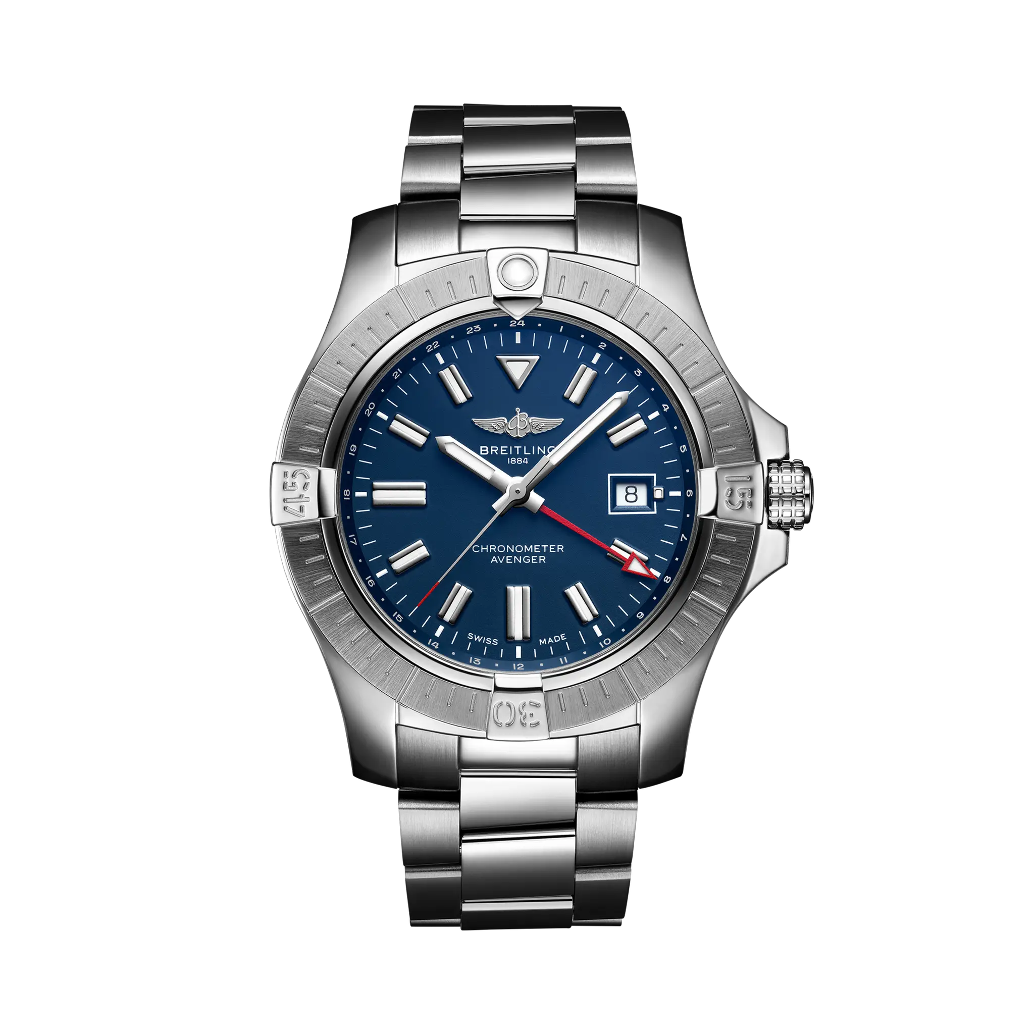 Breitling Avenger Automatic GMT 45 Stainless Steel Black Dial 45mm - A32395101C1