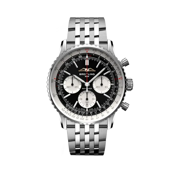 Breitling Navitimer B01 Chronograph 43 Stainless Steel Black Dial 43mm - AB0121