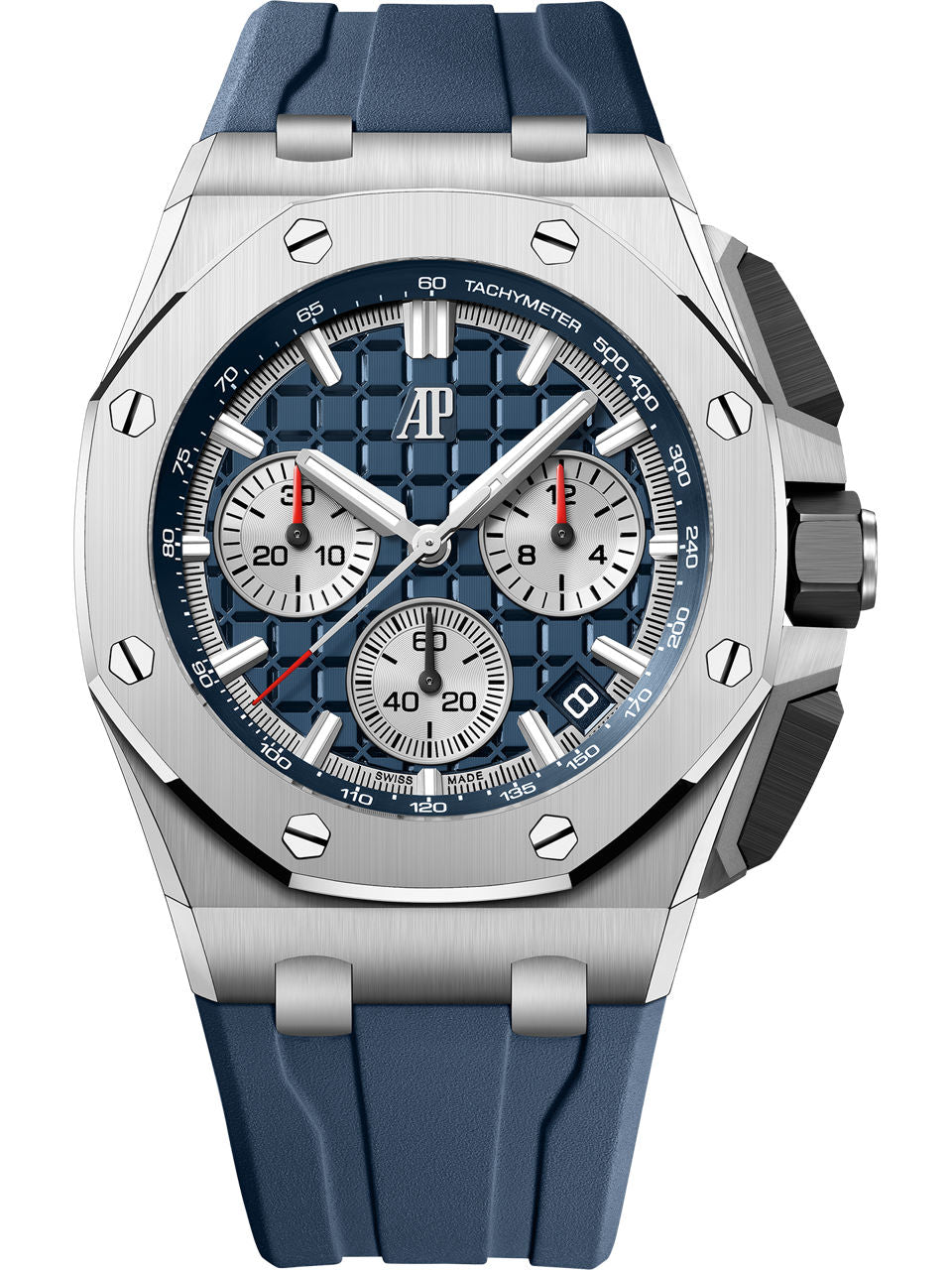 Audemars Piguet Titanium Royal Oak Offshore Chronograph Watch – Blue Dial – Rubber Strap – 26420TI.OO.A027CA.01